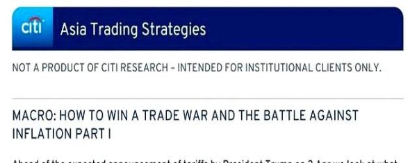 51配资网 花旗竟然能精准预测特朗普的关税，难道是预言家？
